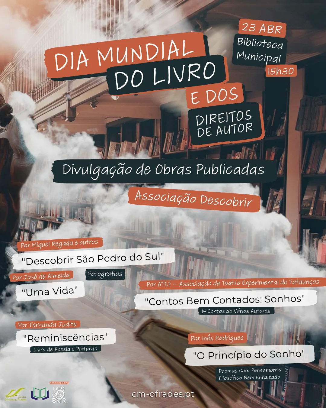 You are currently viewing DESCOBRIR.org celebra o Dia Mundial do Livro 2025 em Oliveira de Frades